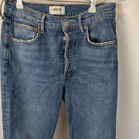 Agolde Riley High Rise Straight Crop jeans size 26 in EUC - Picture 5 of 11